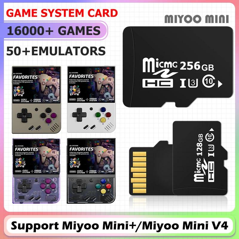 Miyoo Mini Plus ÷  ÷  ý ī, ķ , PS1, MAME, NDS TF ī, SD ī, 64GB, 128GB, 256GB, 50 +